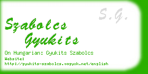 szabolcs gyukits business card
